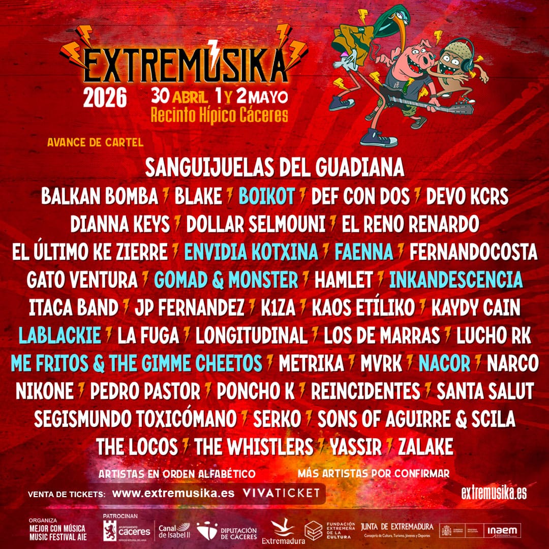 Extremúsika 2026 celebra el Día de Reyes con un nuevo avance de cartel